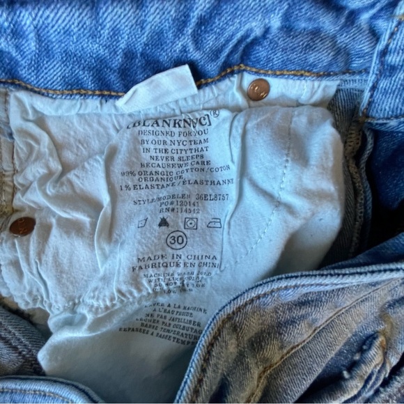 NWT WOMENS BLANKNYC‎ DENIM SHIRTS THE REEVE RAW HEM MILD DISTRESS 5 POCKETS - Picture 8 of 8